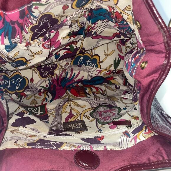 The Sak Deep Burgundy Patent Leather Shoulder Bag - Picture 10 of 10